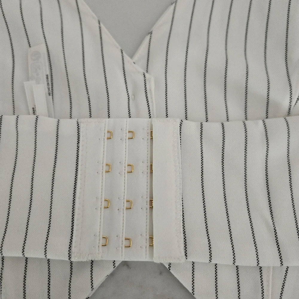 NWT  Anthropologie Pinstripe Halter Vest